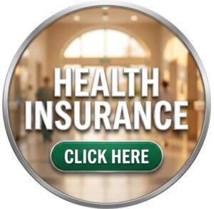 Modern hospital corridor representing reliable health insurance coverage.