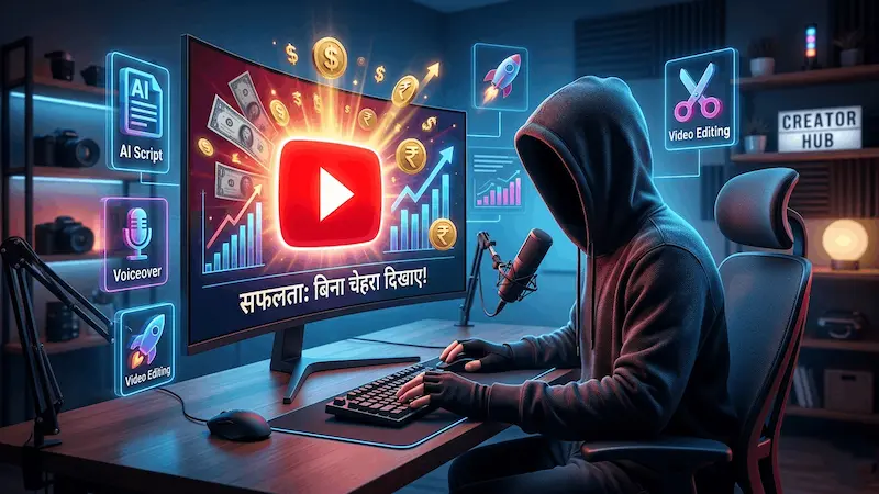 बिना चेहरा दिखाए यूट्यूब से पैसे कमाने के तरीके।