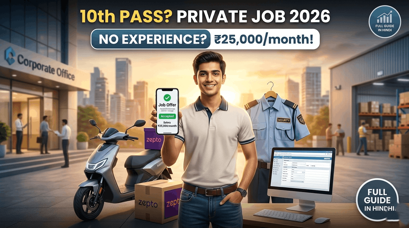 10th pass candidates looking for private jobs in 2026 in Hindi 10th Pass Private Job 2026