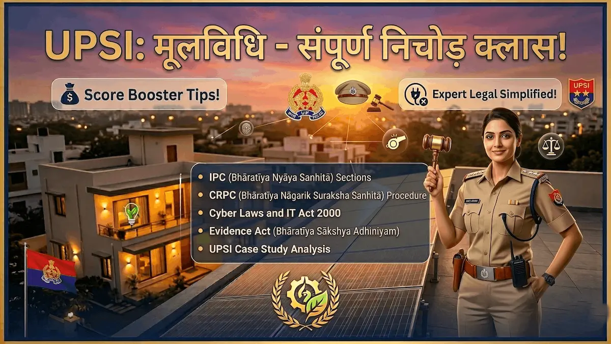 UPSI Mool Vidhi 1000 Important Questions UPSI 2026: मूलविधि का डर खत्म! सिर्फ ये 1000 प्रश्न और 2 स्टार पक्के।and BNS Notes UPSI Mool Vidhi Questions in Hindi