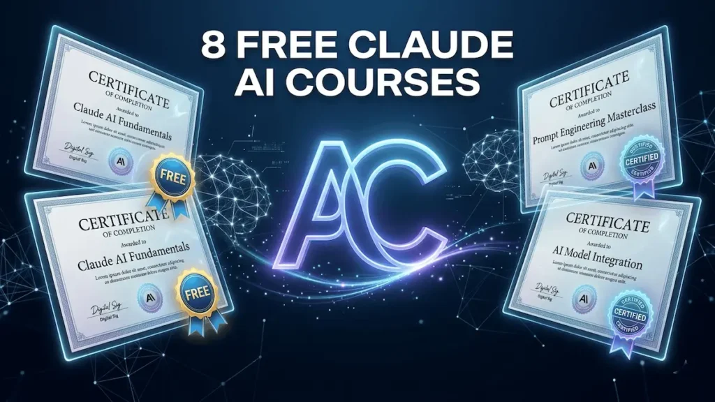8 free AI courses from Anthropic’s Claude platform with certificates