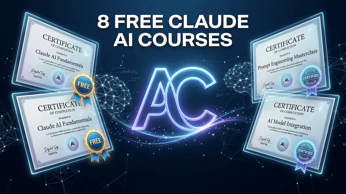 8 free AI courses from Anthropic’s Claude platform with certificates