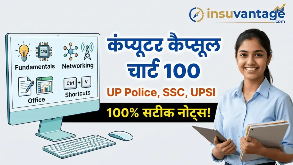 Computer Capsule Chart 100 for UP Police SSC Exams