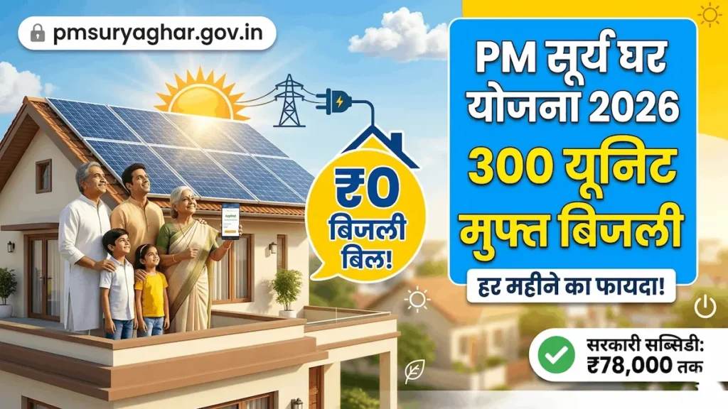 PM Surya Ghar Muft Bijli Yojana 2026 Online Apply and Subsidy