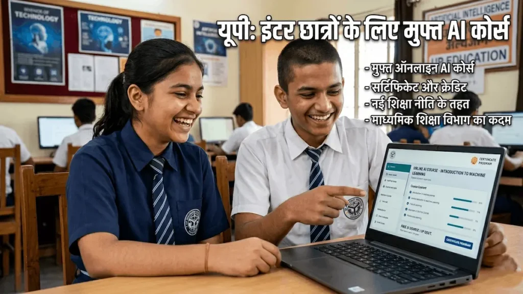 यूपी के इंटर छात्रों के लिए खुशखबरी: शुरू होगा Free Online AI Course, मिलेगा सर्टिफिकेट और क्रेडिट