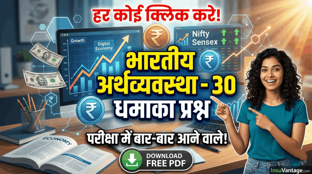 Indian Economy Top 30 MCQs for Competitive Exams InsuVantage