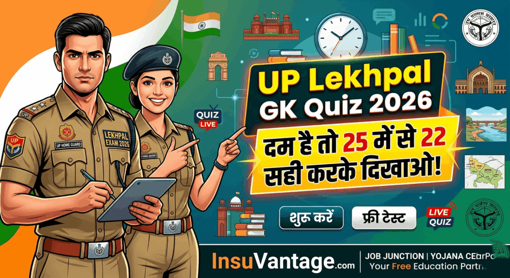 UP Lekhpal GK Quiz in Hindi 2026 Free Online Mock Test InsuVantage