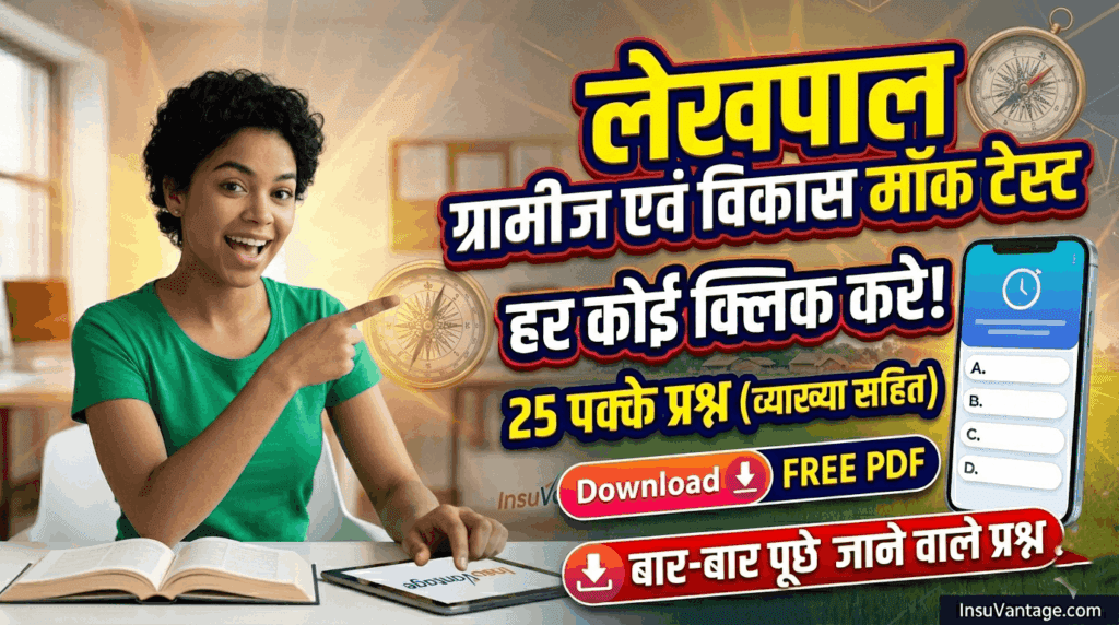 UP Lekhpal Gramin Parivesh Mock Test in Hindi Rural Development PDF