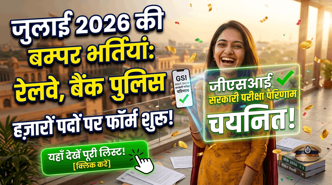 सप्ताह की टॉप सरकारी नौकरियां जानिए कौन-कौन से विभागों में फॉर्म भरे जा रहे हैं जॉब
